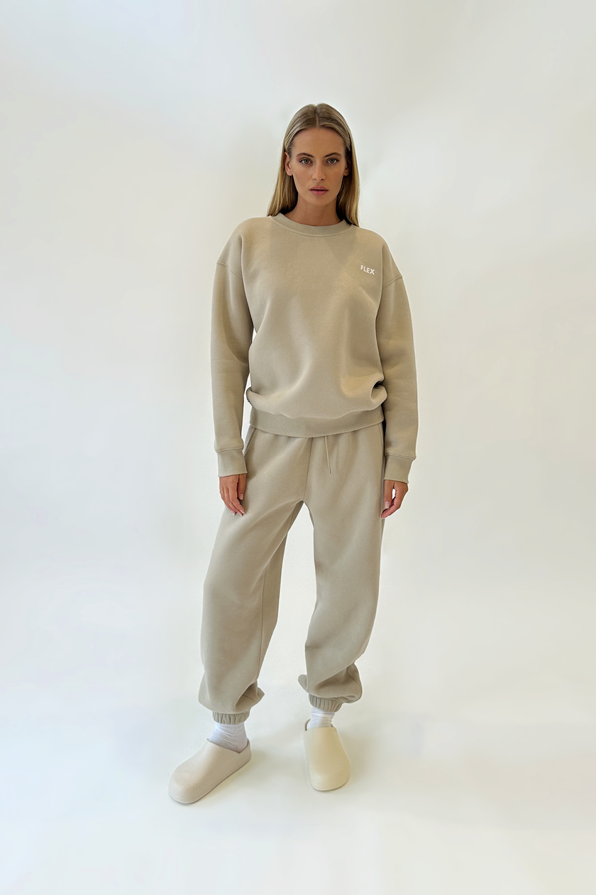 FLEECE DROP SHOULDER CREWNECK