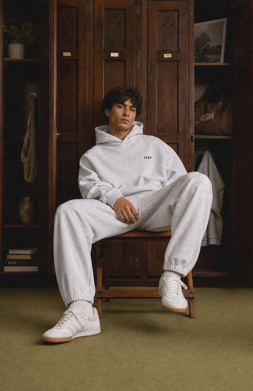 FLEECE DROP SHOULDER HOODIE